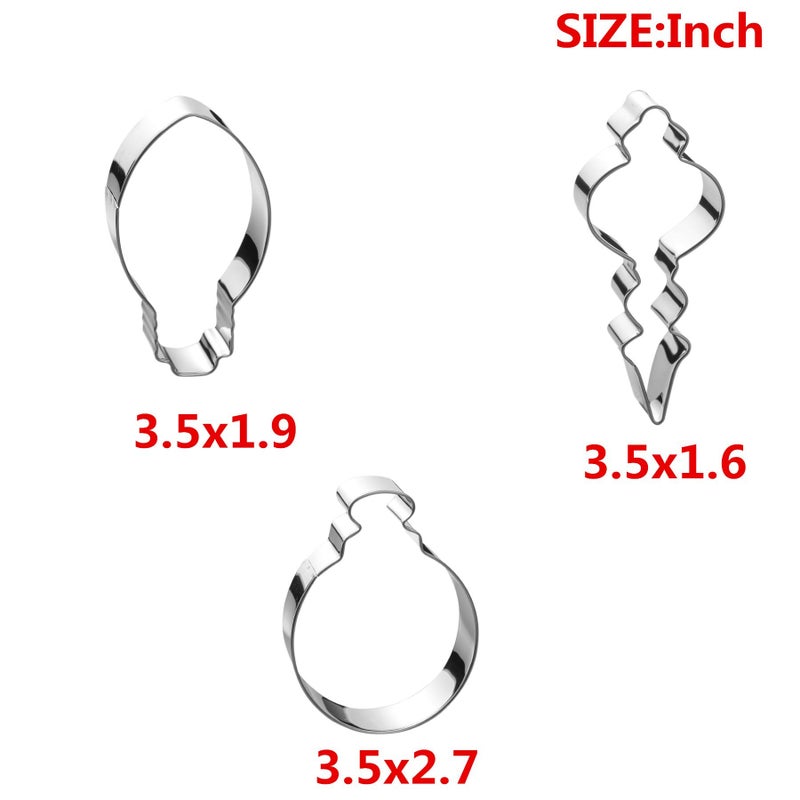Maykito Christmas Ornament Cookie Cutter Set -6 Pieces In Assorted Designs - Stainless Steel - Image 3